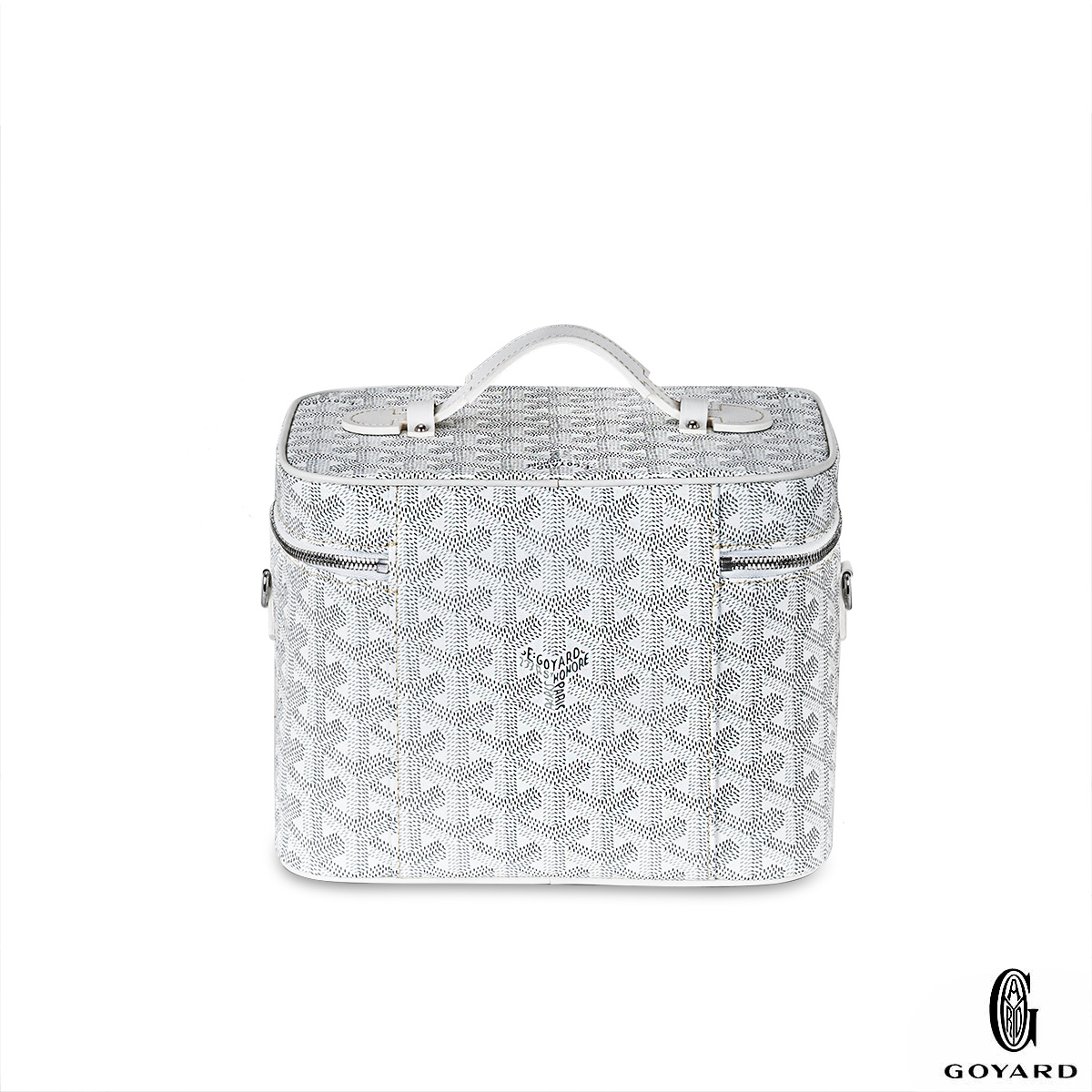 Goyard Goyardine White Muse Vanity Bag Silver Hardware – Madison Avenue  Couture